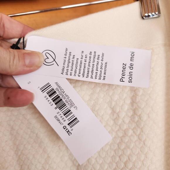 The Drop NWT Amanda Texture Stretch Ruched Midi Sweater Skirt Whisper White Sz S - Picture 3 of 8